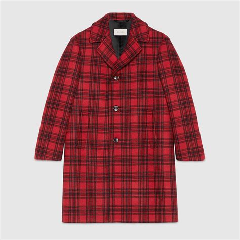 gucci tartan|Tartan jacket with Web label .